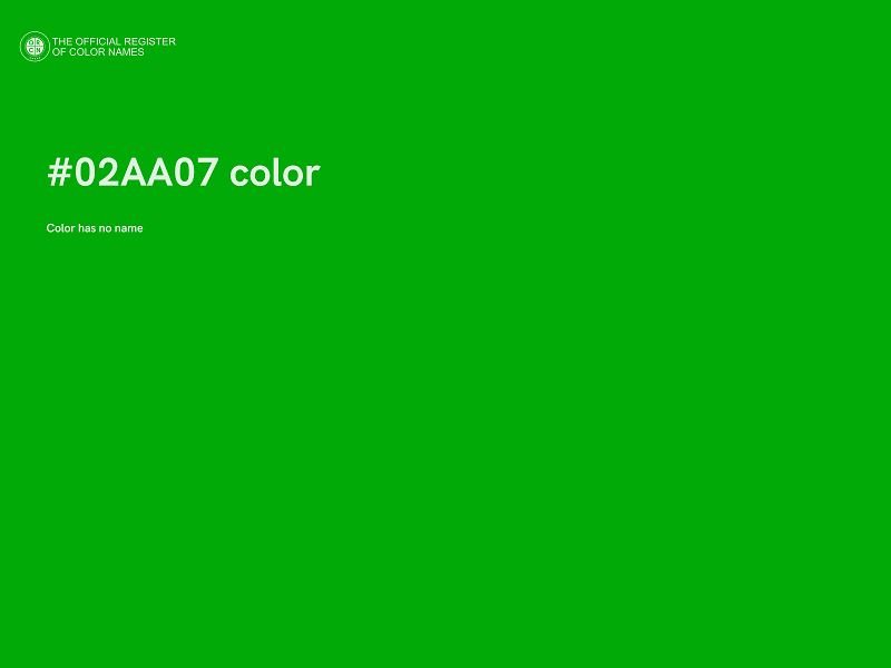 #02AA07 color image