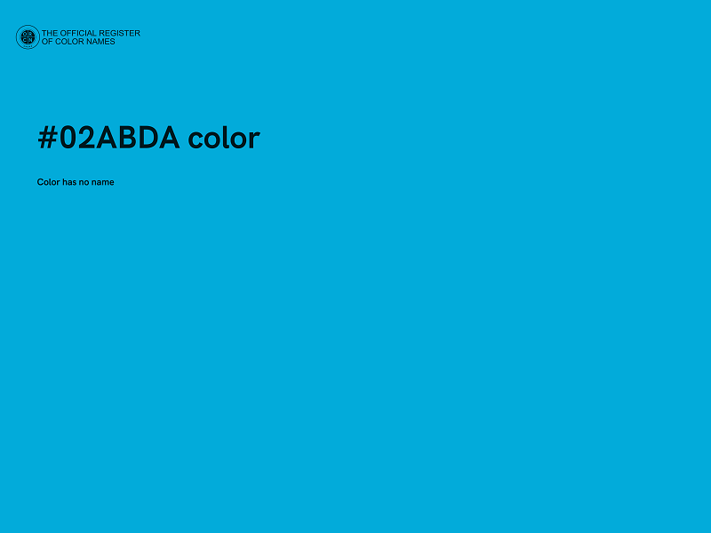 #02ABDA color image