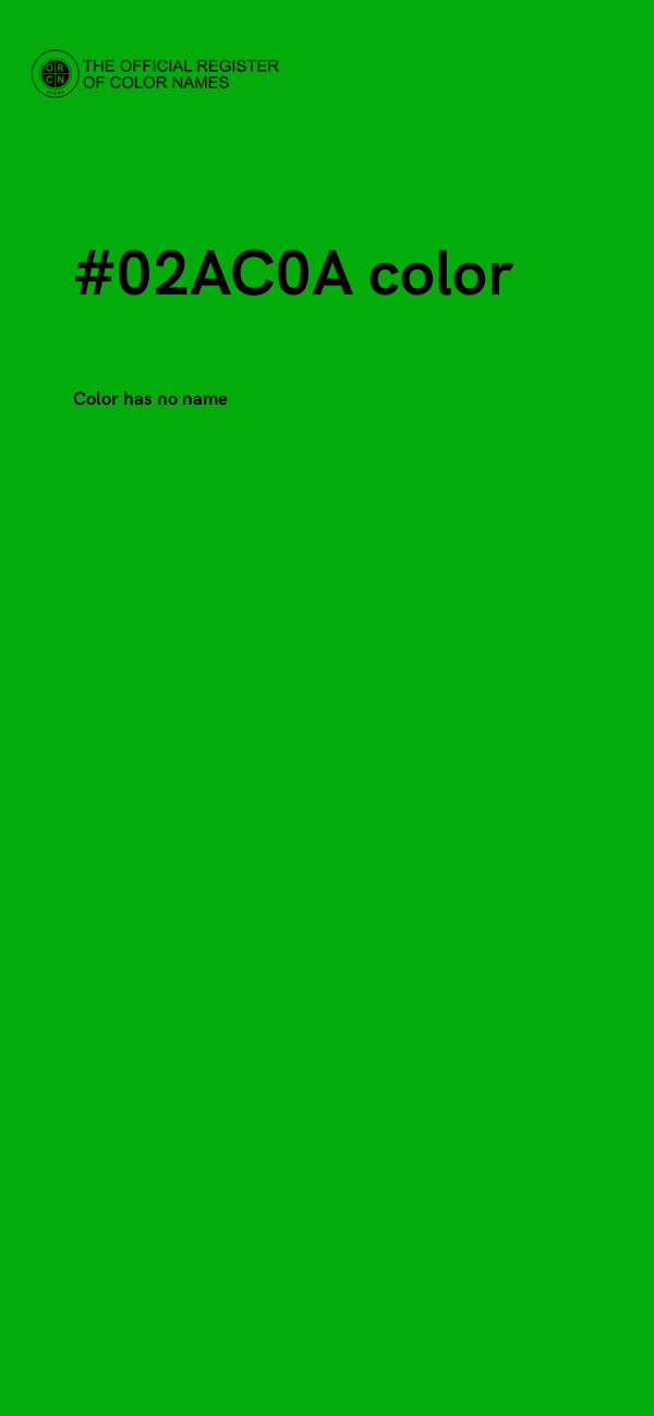 #02AC0A color image
