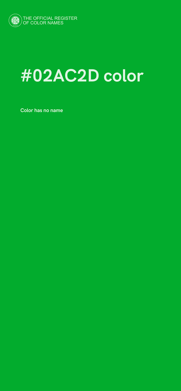 #02AC2D color image