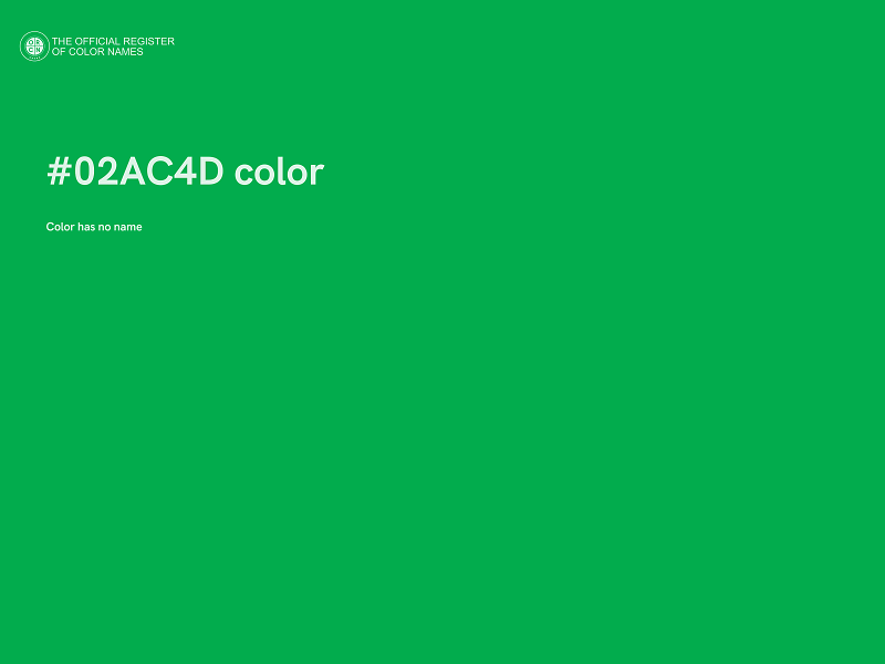 #02AC4D color image