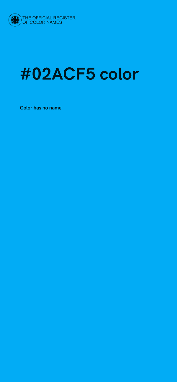#02ACF5 color image
