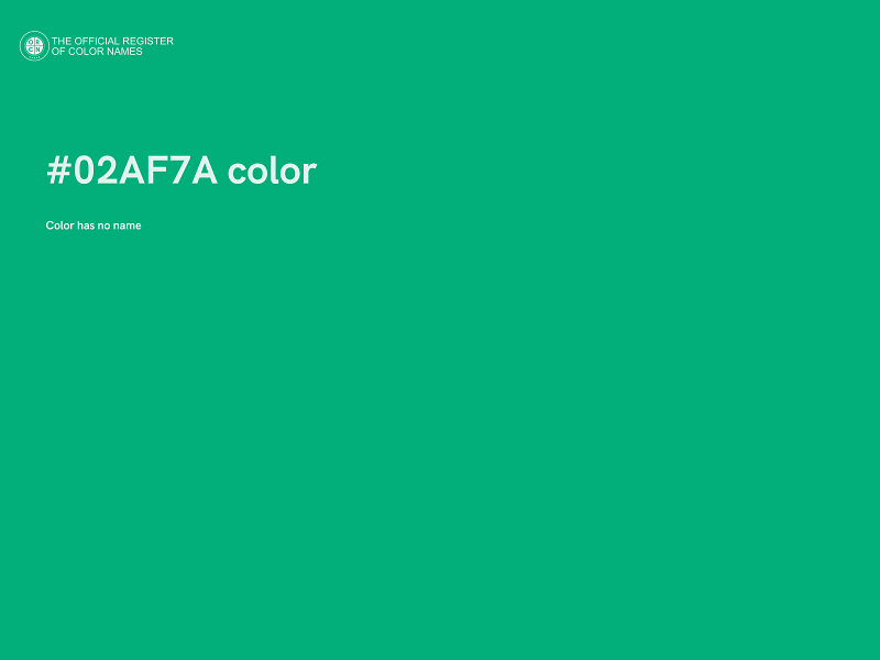 #02AF7A color image