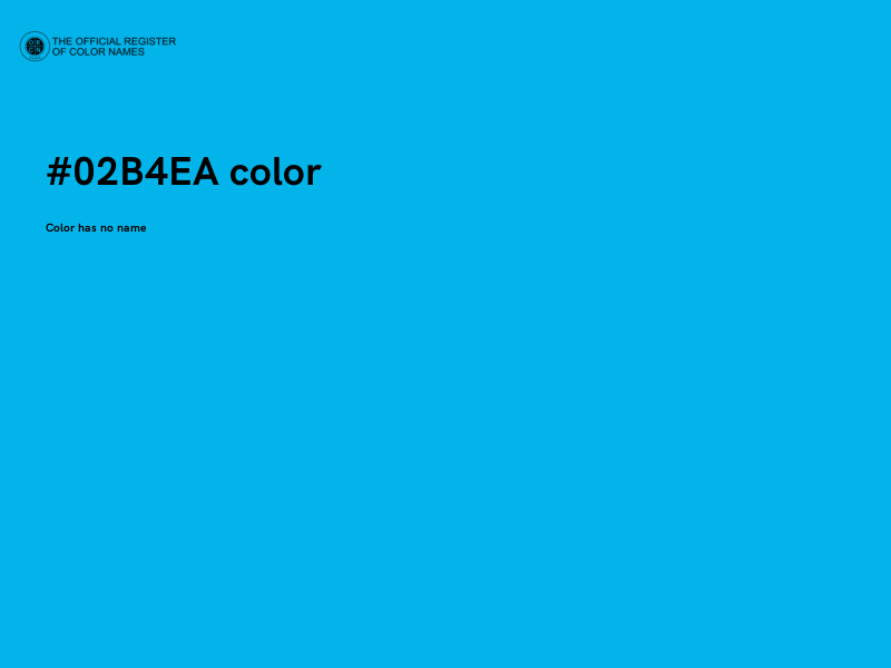 #02B4EA color image