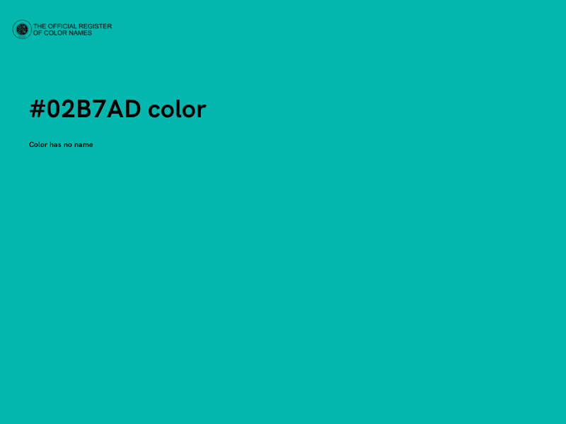 #02B7AD color image