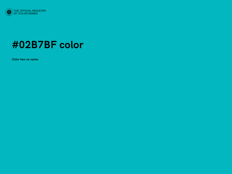 #02B7BF color image