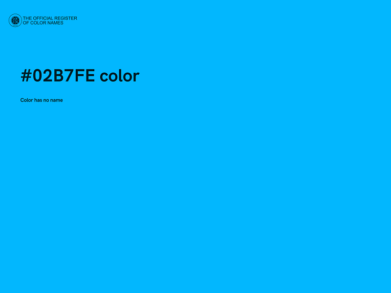 #02B7FE color image