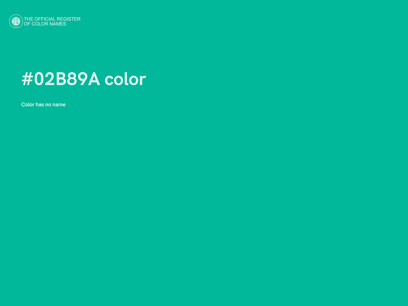 #02B89A color image