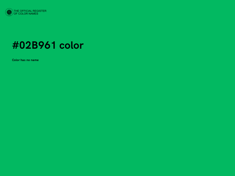 #02B961 color image