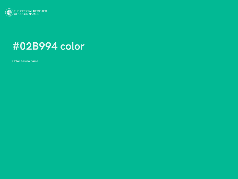 #02B994 color image
