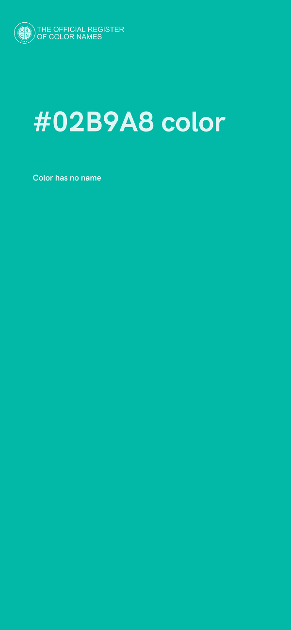 #02B9A8 color image