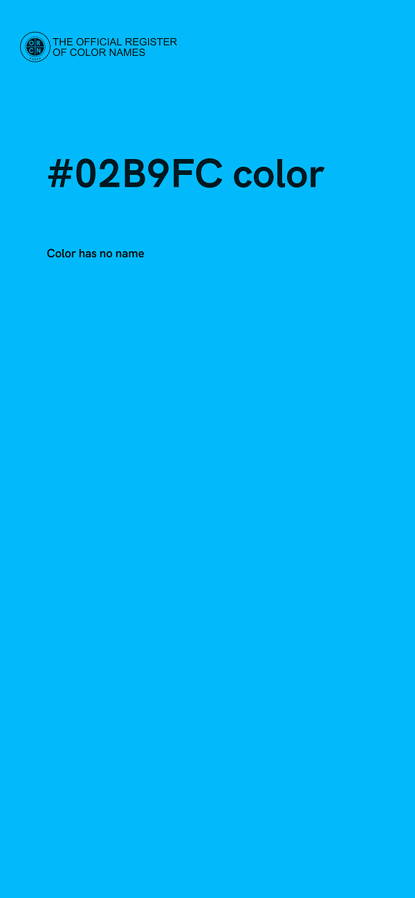 #02B9FC color image