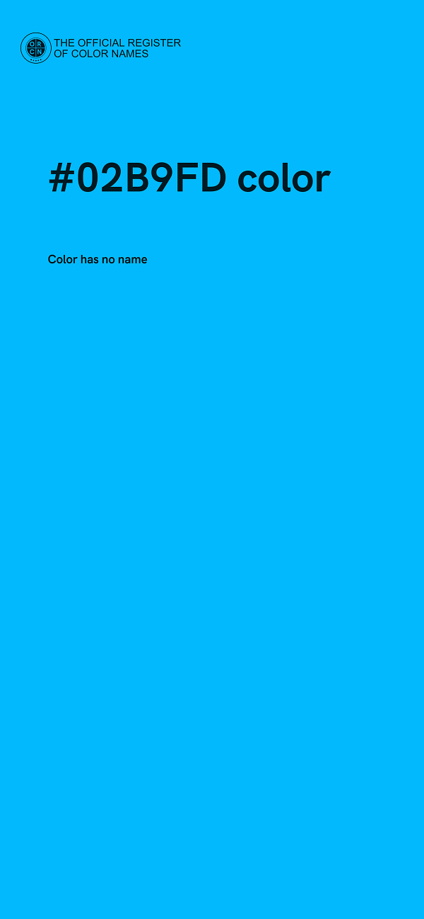 #02B9FD color image