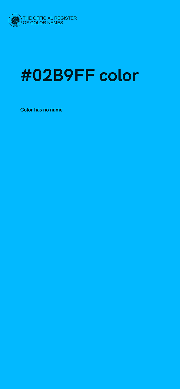 #02B9FF color image