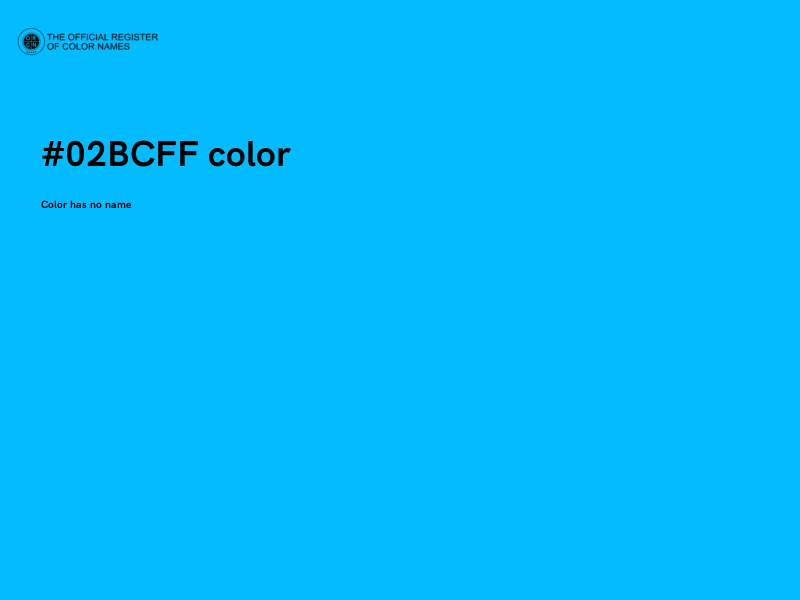 #02BCFF color image