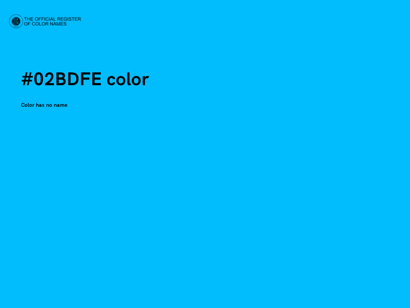 #02BDFE color image