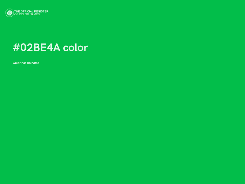 #02BE4A color image