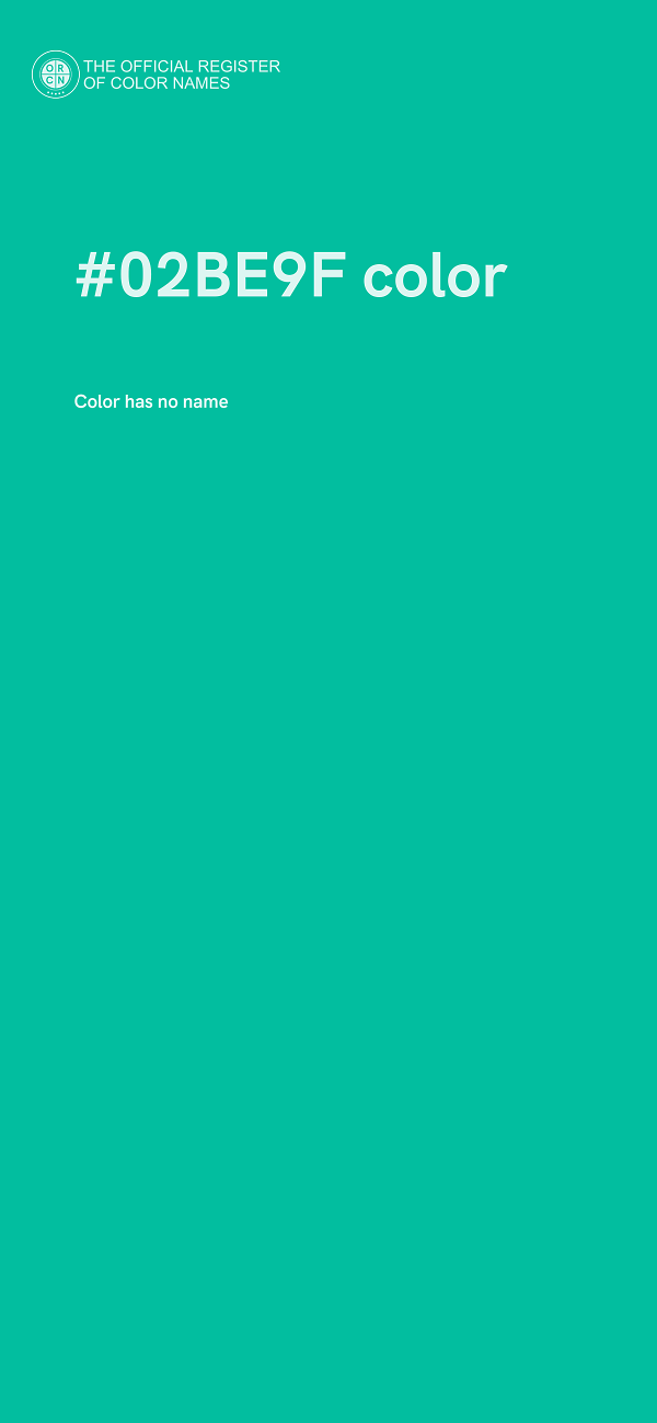 #02BE9F color image