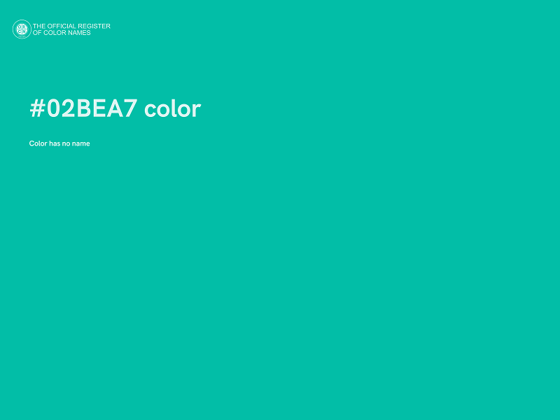 #02BEA7 color image