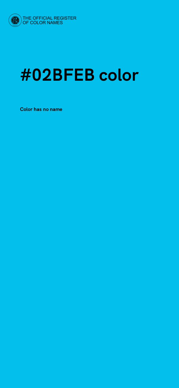 #02BFEB color image
