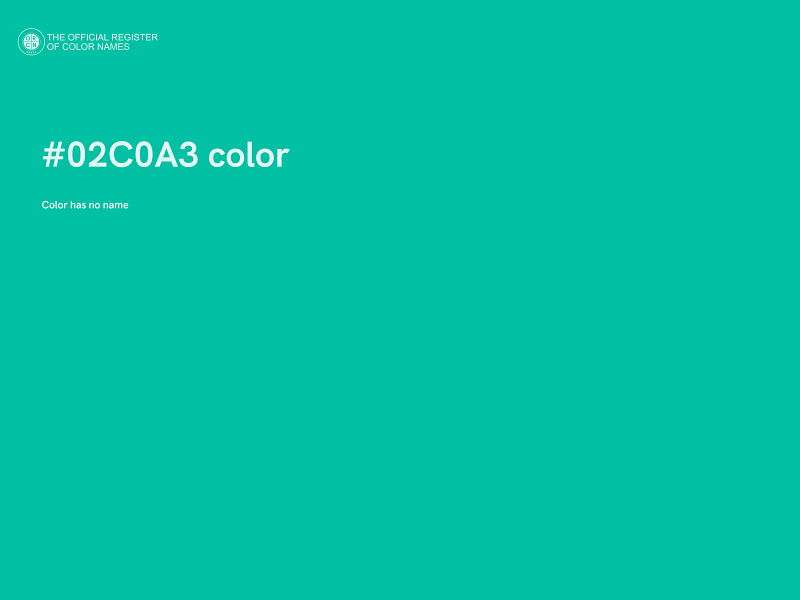 #02C0A3 color image