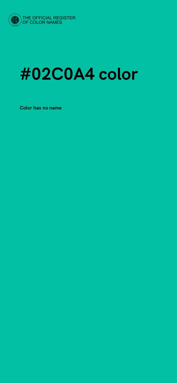 #02C0A4 color image