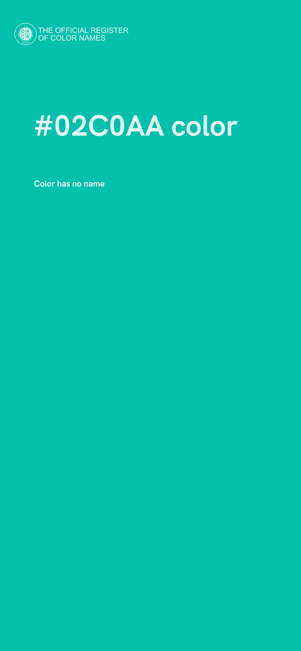 #02C0AA color image