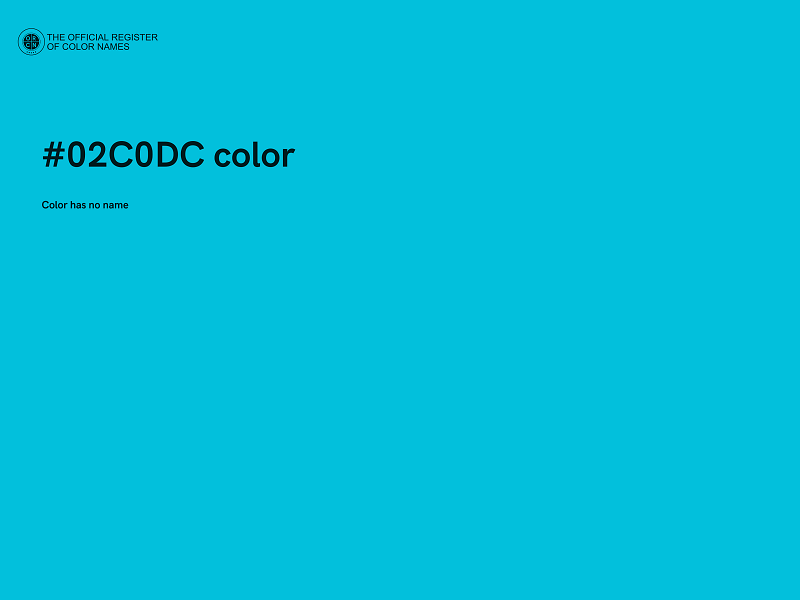 #02C0DC color image