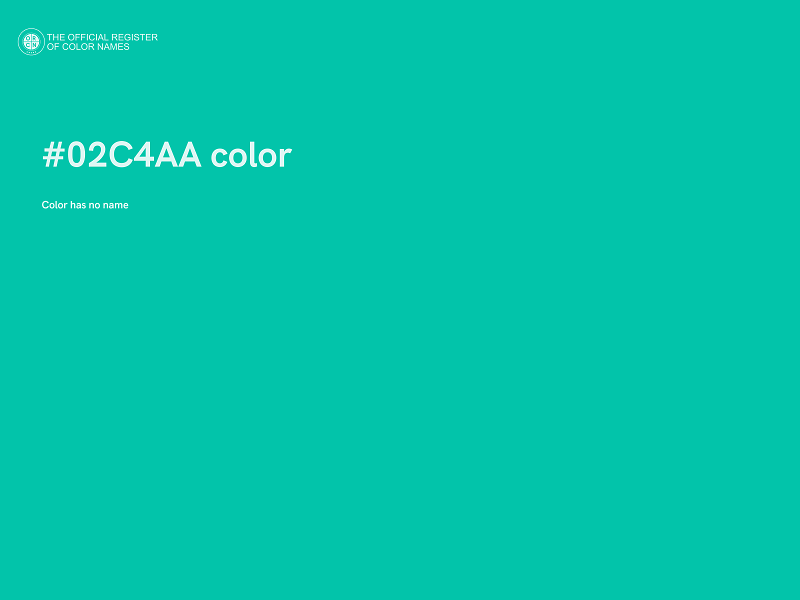 #02C4AA color image
