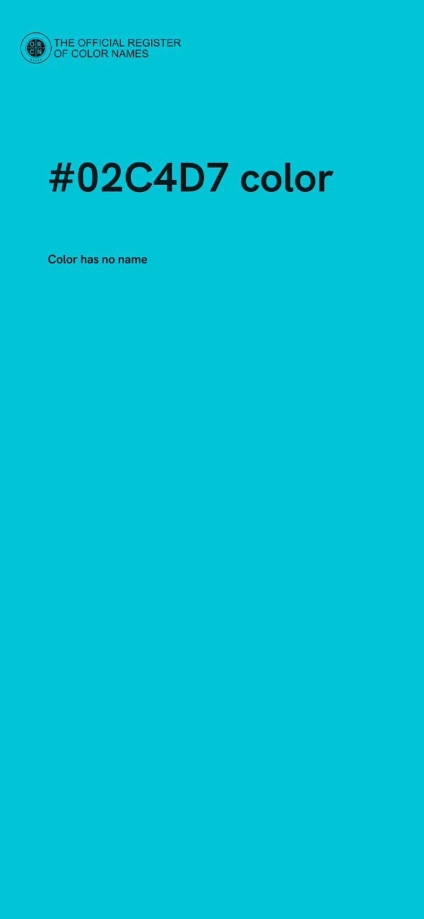 #02C4D7 color image