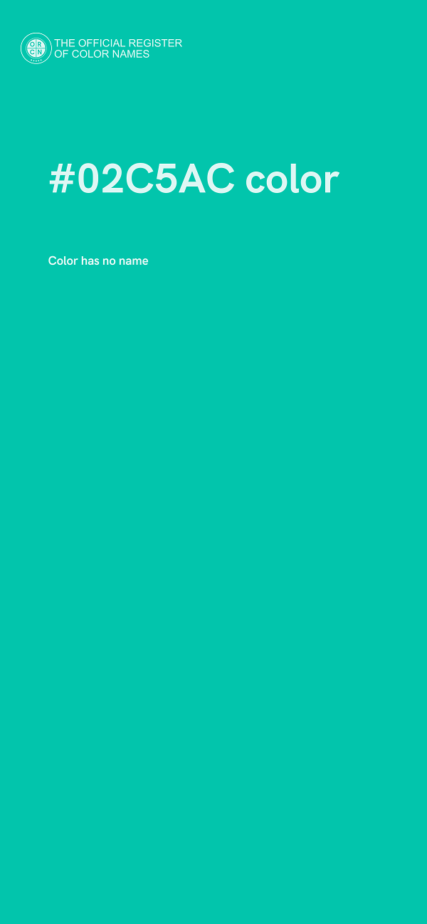 #02C5AC color image