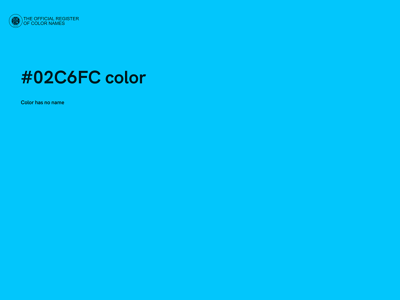 #02C6FC color image