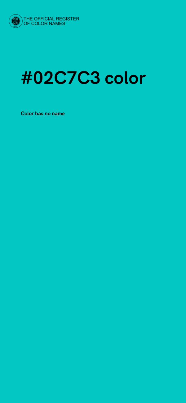 #02C7C3 color image