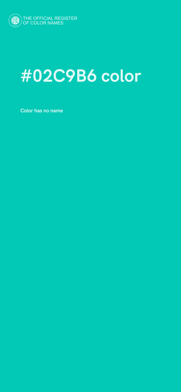 #02C9B6 color image