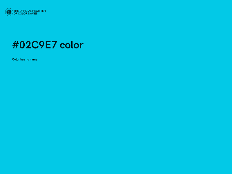 #02C9E7 color image