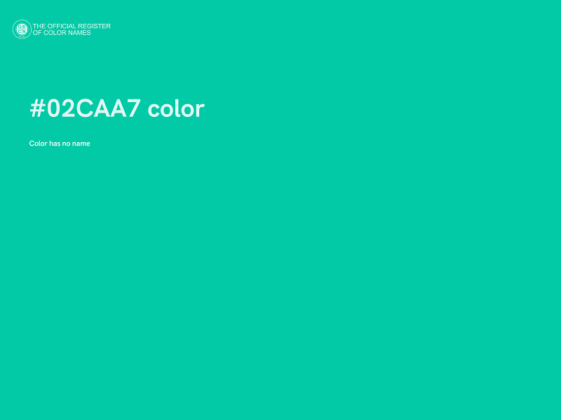 #02CAA7 color image