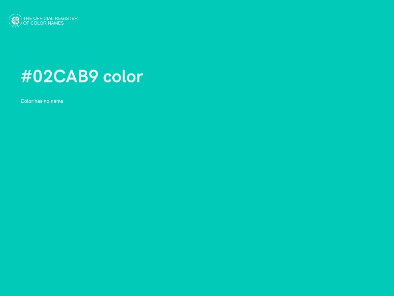 #02CAB9 color image