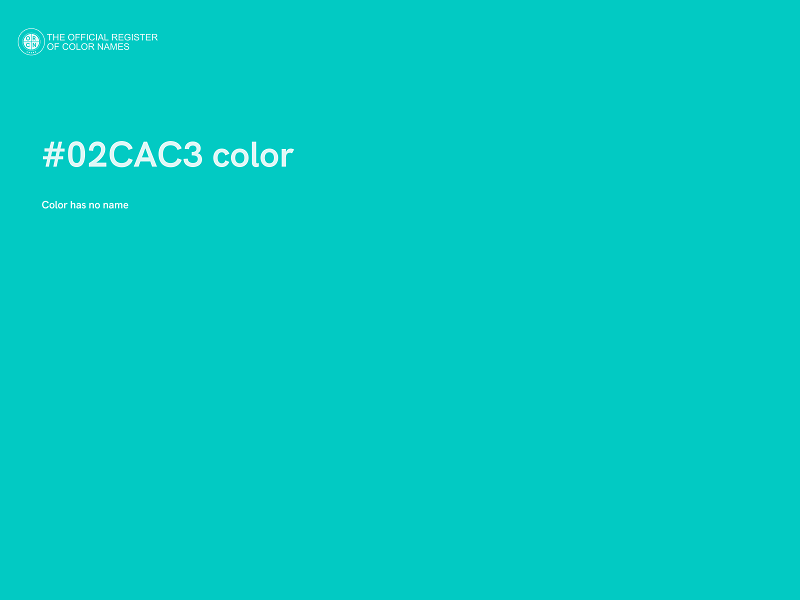 #02CAC3 color image