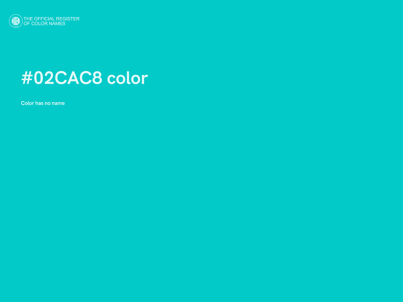 #02CAC8 color image