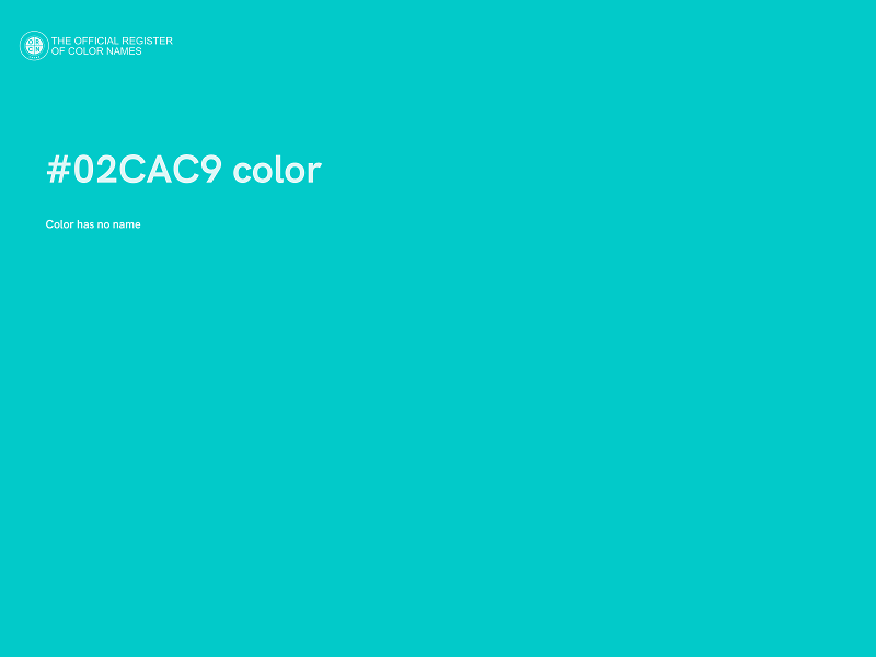 #02CAC9 color image
