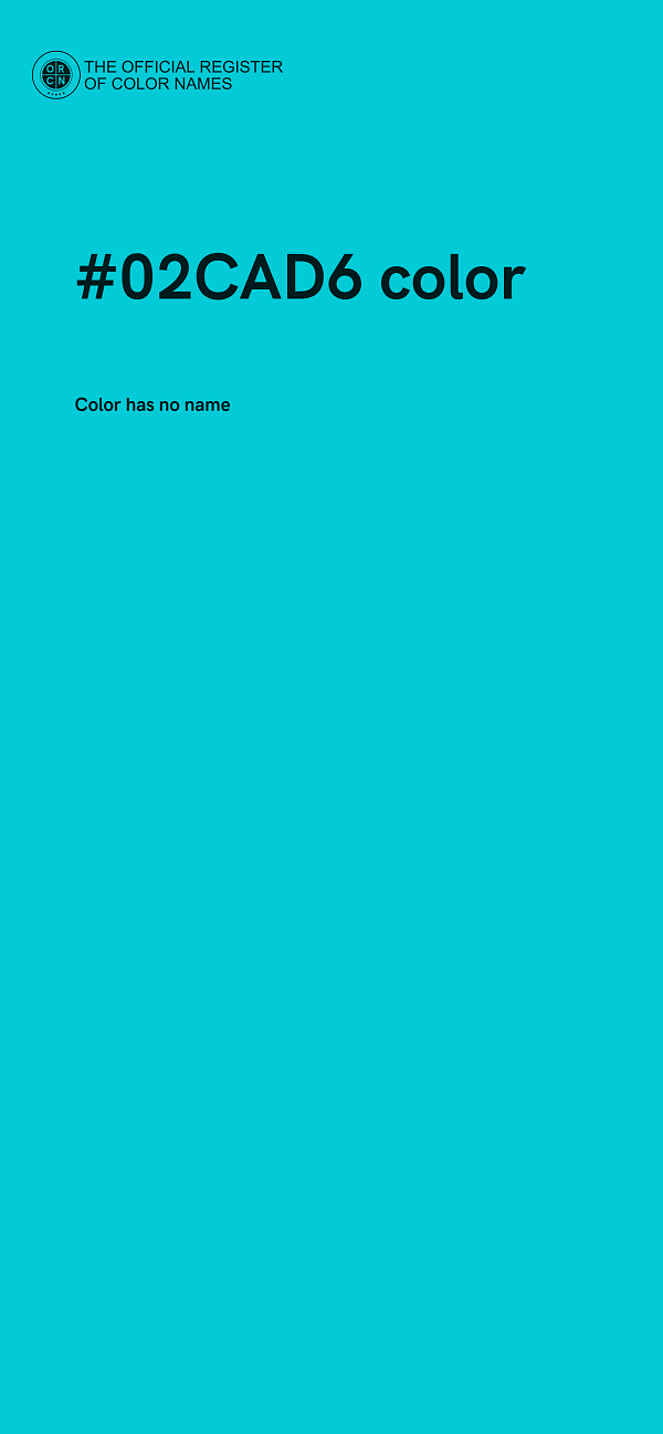 #02CAD6 color image