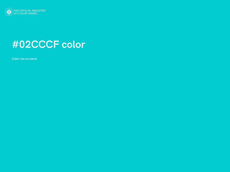 #02CCCF color image