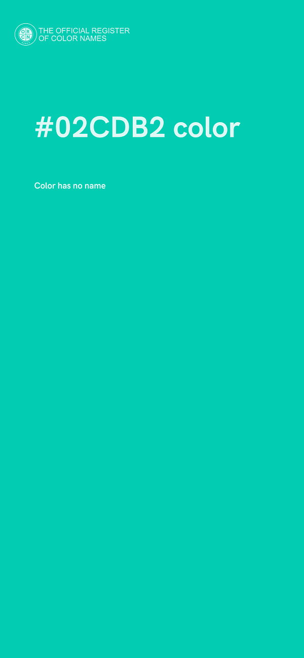 #02CDB2 color image
