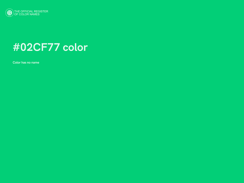 #02CF77 color image