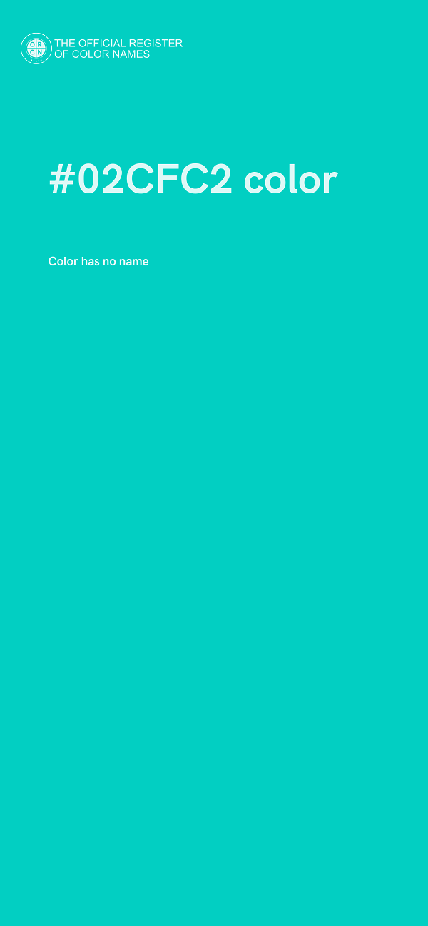 #02CFC2 color image