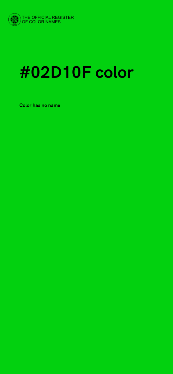 #02D10F color image