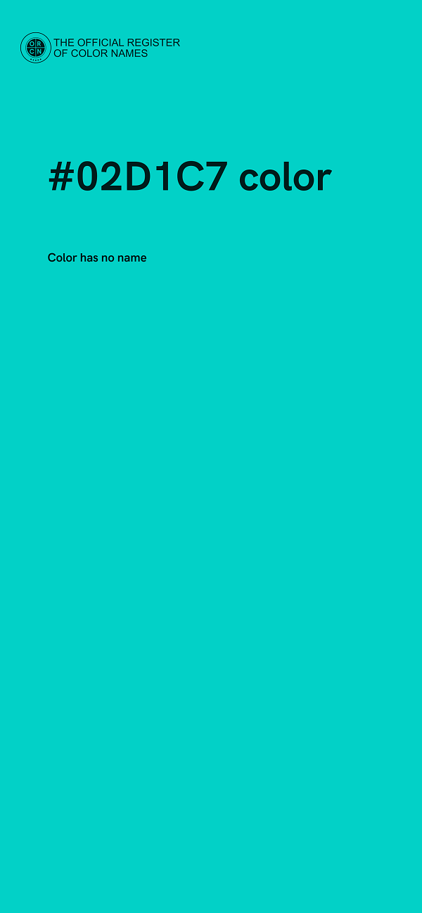 #02D1C7 color image