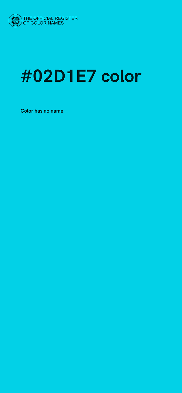 #02D1E7 color image