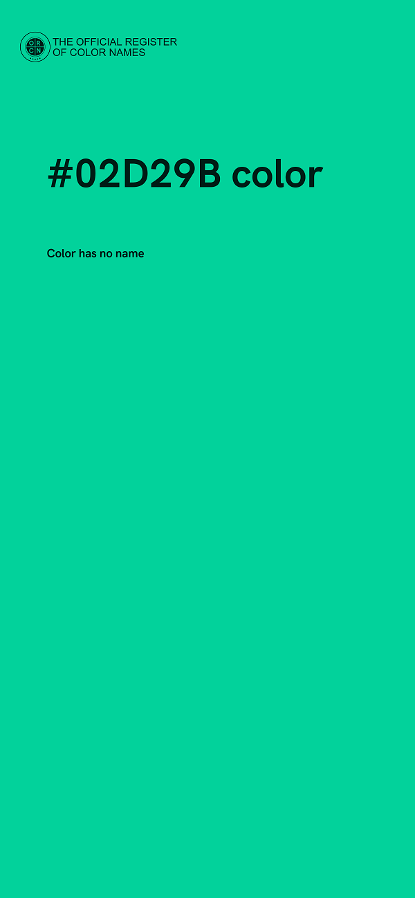 #02D29B color image
