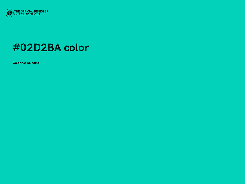 #02D2BA color image